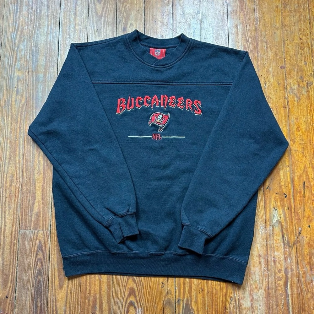 Vintage Tampa Bay Buccaneers Sweatshirt Adult Medium NFL Pullover Black